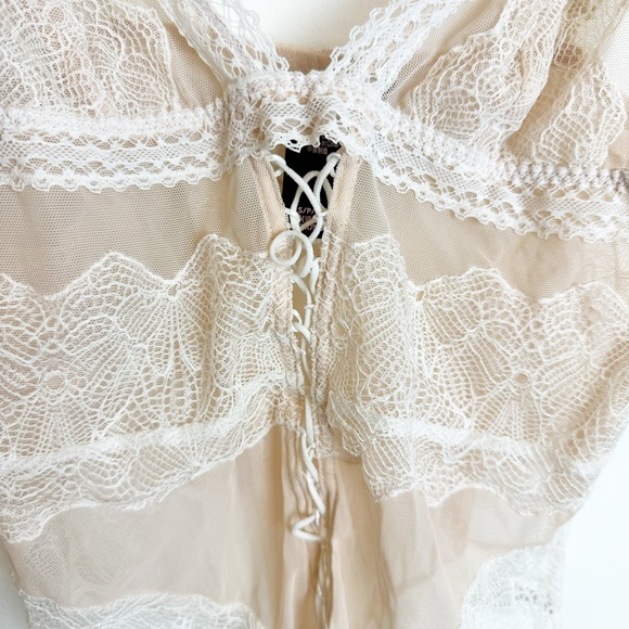 Victoria's Secret | Nude Mesh Lace Teddie Bodysuit - Picture 4 of 8